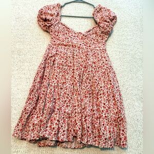 Altar'd State Red Floral Mini Dress